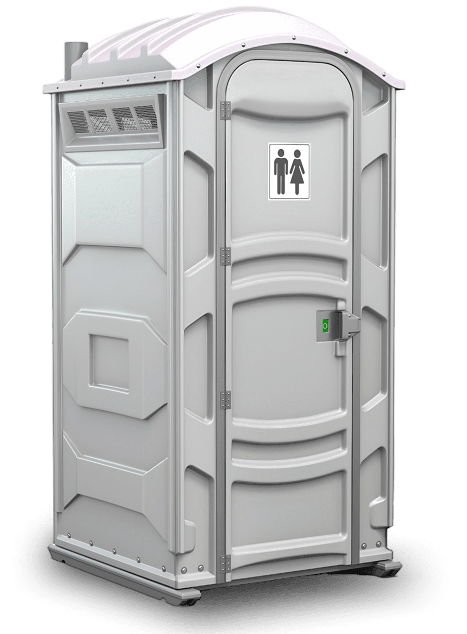 Portable toilet with a gender sign